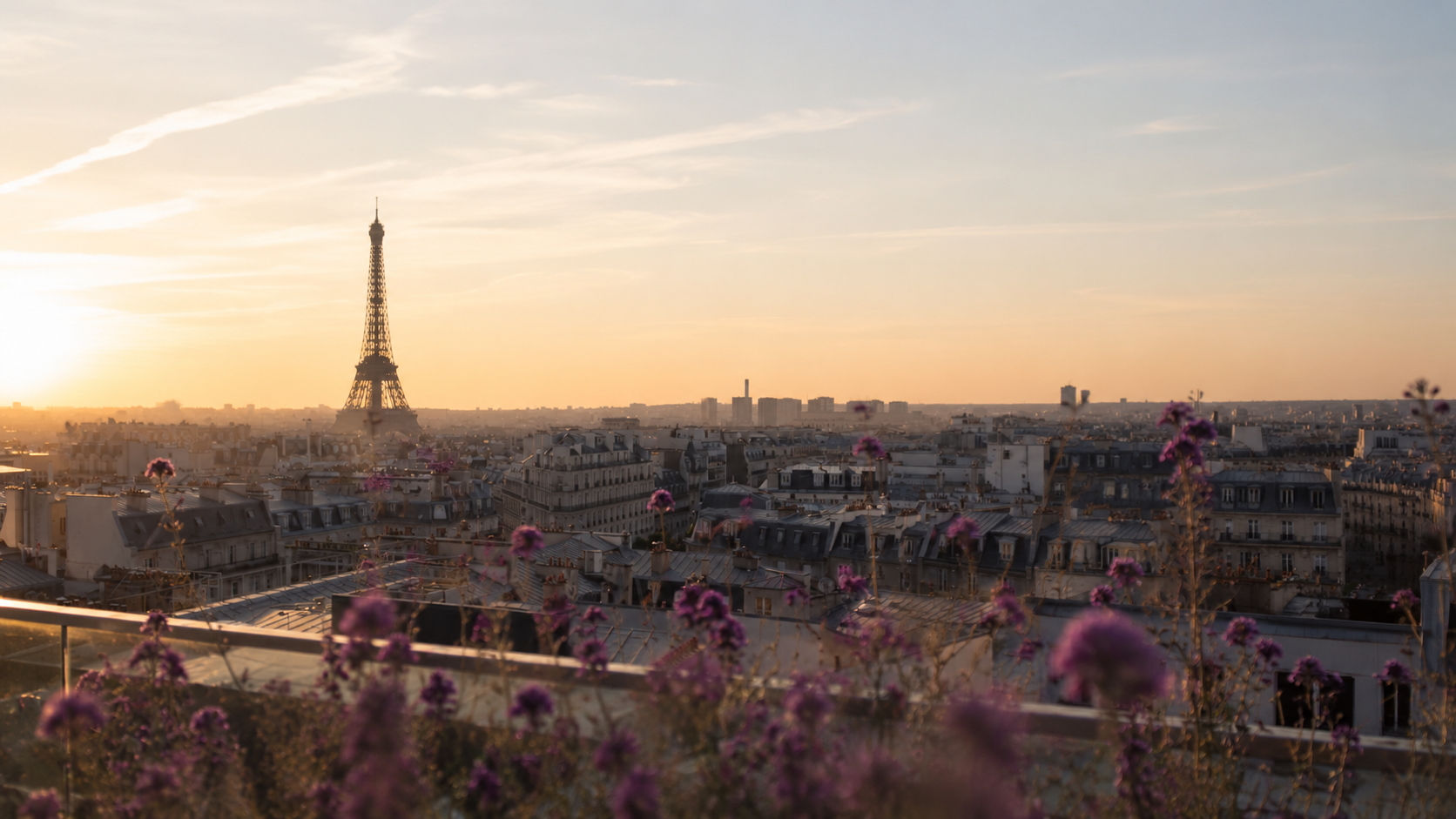 Paris au coucher du soleil